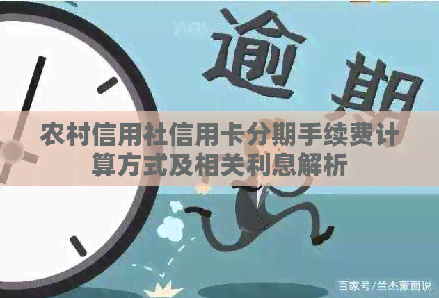 农村信用社信用卡分期手续费计算方式及相关利息解析