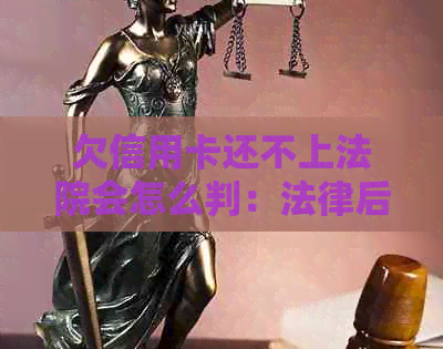 欠信用卡还不上法院会怎么判：法律后果与处理方式