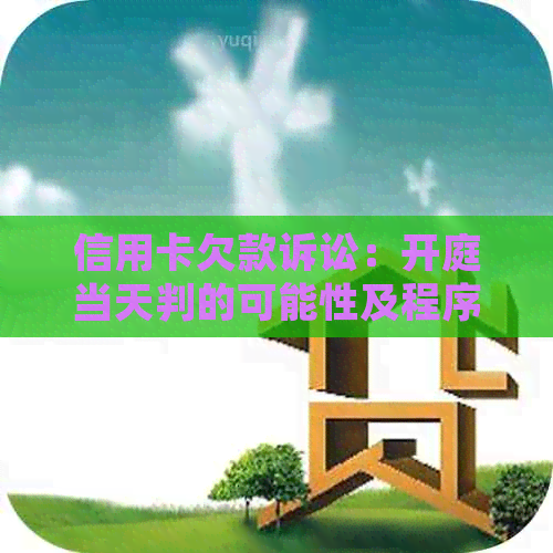 信用卡欠款诉讼：开庭当天判的可能性及程序解析