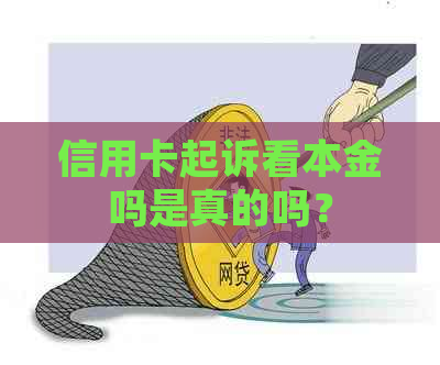 信用卡起诉看本金吗是真的吗？