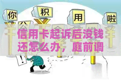 信用卡起诉后没钱还怎么办，庭前调解一般怎么解决？