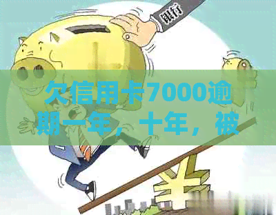 欠信用卡7000逾期一年，十年，被起诉：总共要还多少？会不会坐牢？怎么办？