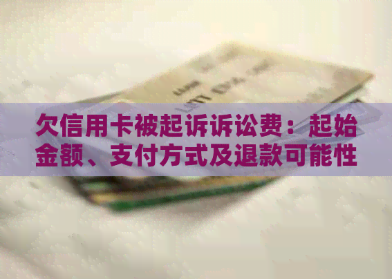 欠信用卡被起诉诉讼费：起始金额、支付方式及退款可能性全解析