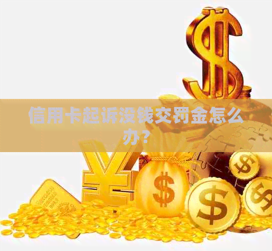 信用卡起诉没钱交罚金怎么办？