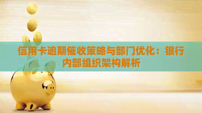 信用卡逾期策略与部门优化：银行内部组织架构解析