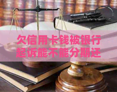 欠信用卡钱被银行起诉能不能分期还清：探讨解决方案