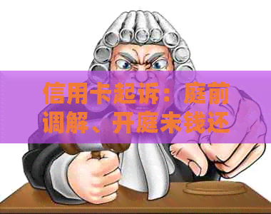 信用卡起诉：庭前调解、开庭未钱还怎么处理？流程解析及解决办法！