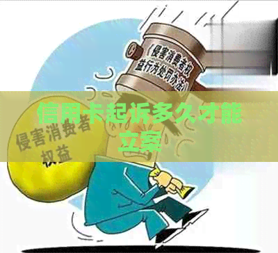 信用卡起诉多久才能立案