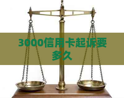 3000信用卡起诉要多久