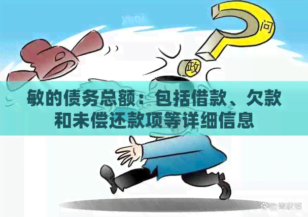 敏的债务总额：包括借款、欠款和未偿还款项等详细信息