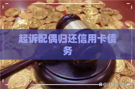 起诉配偶归还信用卡债务