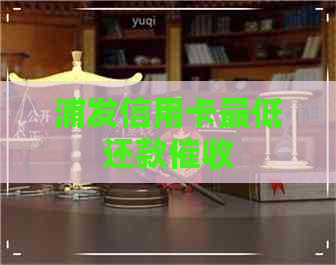 浦发信用卡更低还款