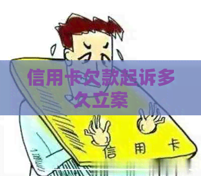 信用卡欠款起诉多久立案