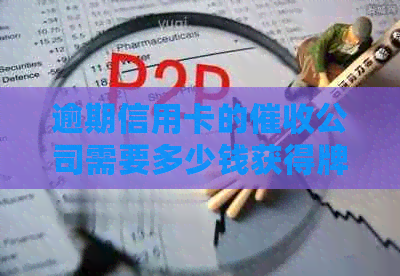 逾期信用卡的公司需要多少钱获得牌照？