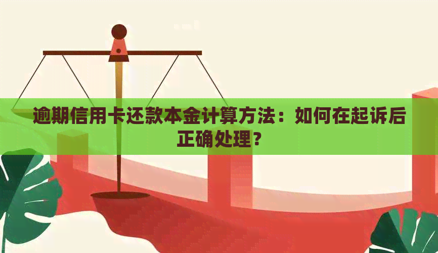 逾期信用卡还款本金计算方法：如何在起诉后正确处理？