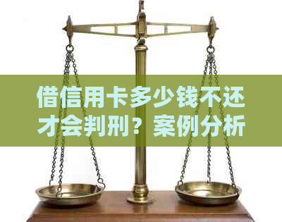 借信用卡多少钱不还才会判刑？案例分析与法律后果