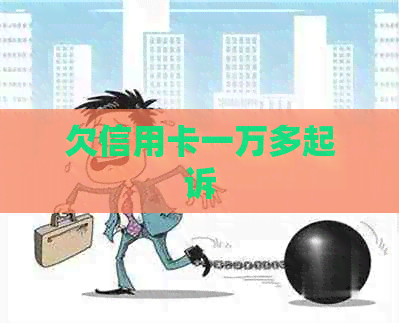 欠信用卡一万多起诉