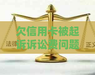 欠信用卡被起诉诉讼费问题大解析：起诉费、执行费及退款可能性全解