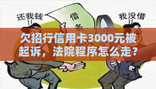 欠招行信用卡3000元被起诉，法院程序怎么走？