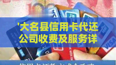 '大名县信用卡代还公司收费及服务详情'