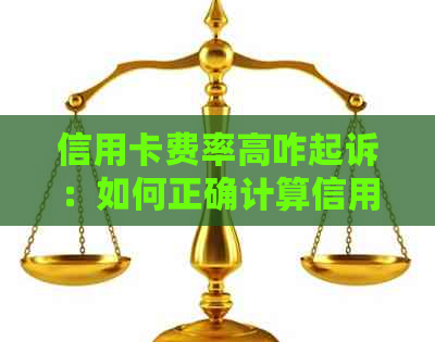 信用卡费率高咋起诉：如何正确计算信用卡费率