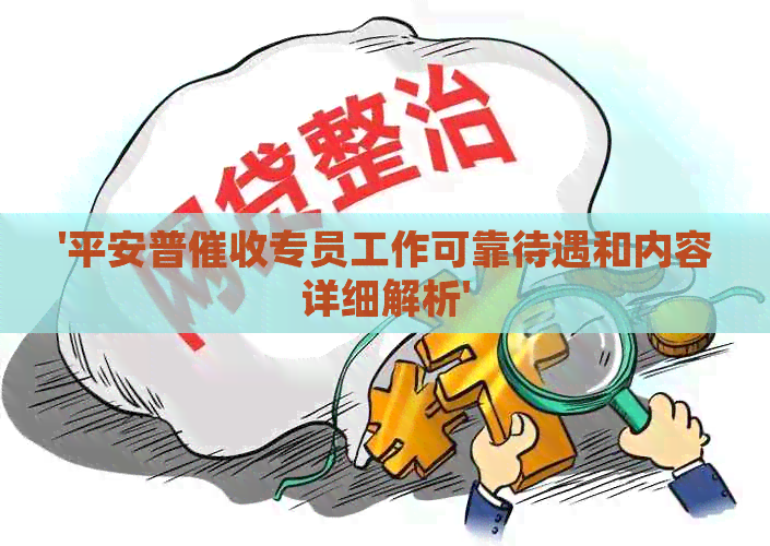 '平安普专员工作可靠待遇和内容详细解析'