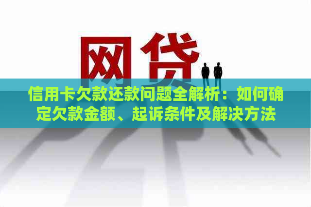 信用卡欠款还款问题全解析：如何确定欠款金额、起诉条件及解决方法