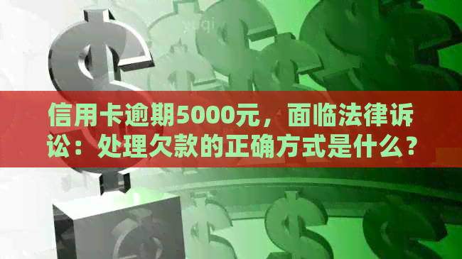 信用卡逾期5000元，面临法律诉讼：处理欠款的正确方式是什么？