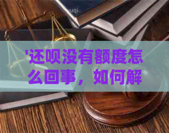 '还款没有额度怎么回事，如何解决？还款后显示无额度'