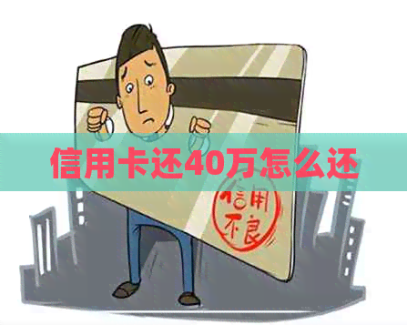 信用卡还40万怎么还