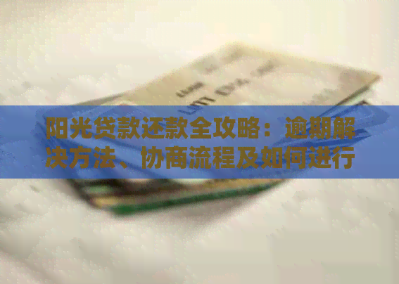 阳光贷款还款全攻略：逾期解决方法、协商流程及如何进行资讯查询
