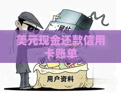 美元现金还款信用卡账单