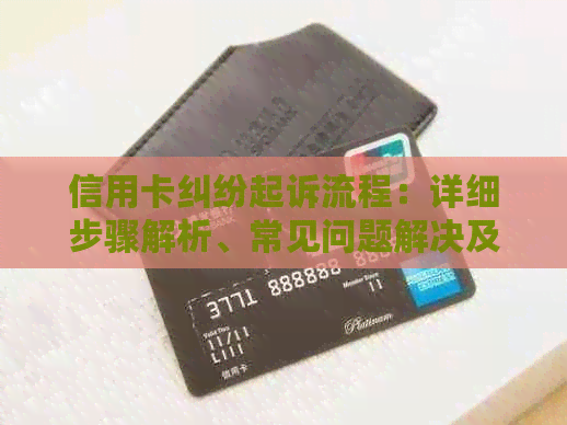 信用卡纠纷起诉流程：详细步骤解析、常见问题解决及法律建议