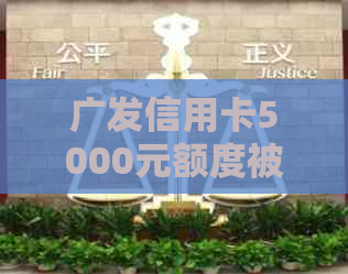 广发信用卡5000元额度被起诉，用户应如何应对？