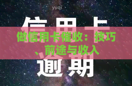 做信用卡：技巧、前途与收入