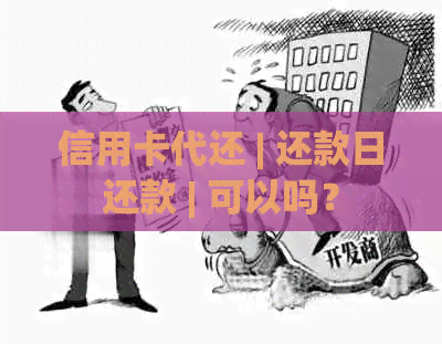 信用卡代还 | 还款日还款 | 可以吗？