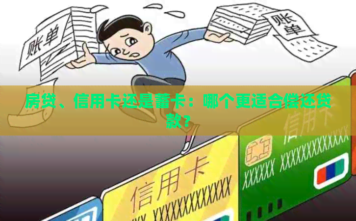 房贷、信用卡还是蓄卡：哪个更适合偿还贷款？