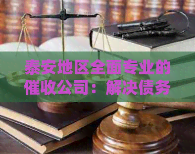 泰安地区全面专业的公司：解决债务追讨、欠款协商等多元问题