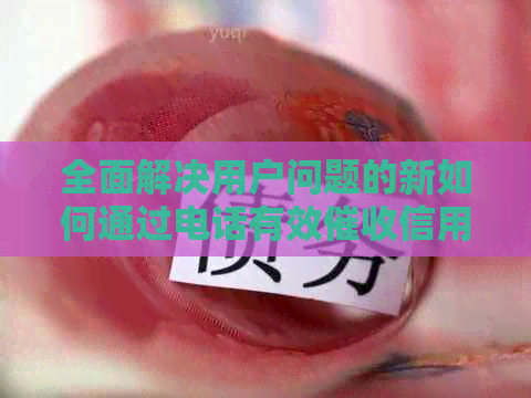 全面解决用户问题的新如何通过电话有效信用卡欠款？