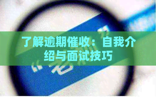 了解逾期：自我介绍与面试技巧