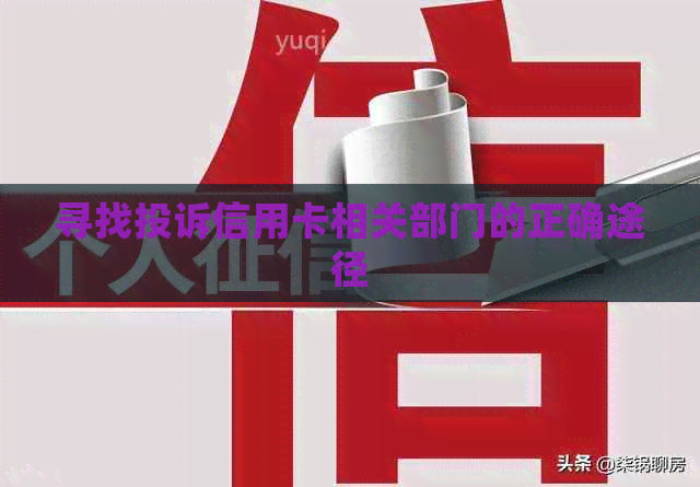 寻找投诉信用卡相关部门的正确途径