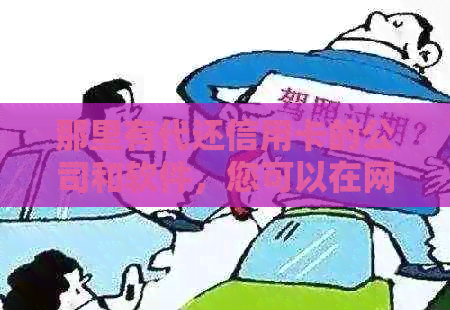 那里有代还信用卡的公司和软件，您可以在网上搜索相关信息。