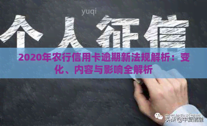 2020年农行信用卡逾期新法规解析：变化、内容与影响全解析