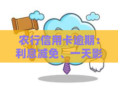 农行信用卡逾期：利息减免、一天影响、记录、协商解决及起诉时间。