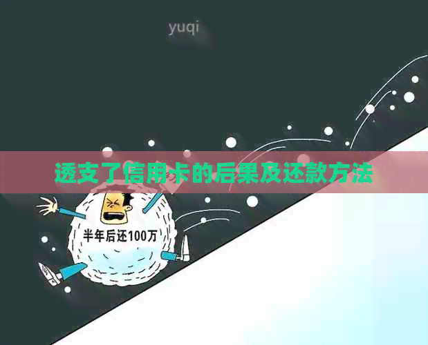 透支了信用卡的后果及还款方法