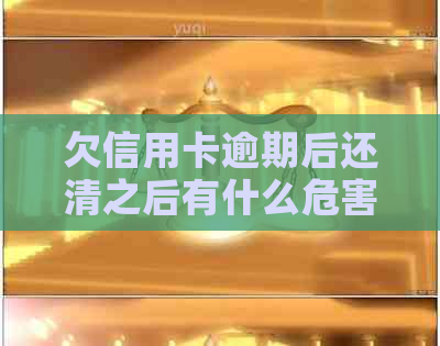 欠信用卡逾期后还清之后有什么危害：理解清偿后的影响并避免信用损失