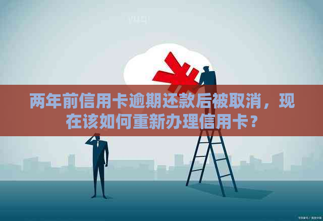 两年前信用卡逾期还款后被取消，现在该如何重新办理信用卡？