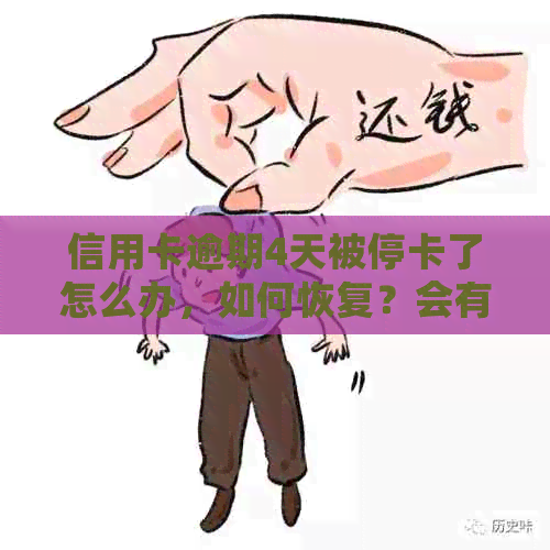 信用卡逾期4天被停卡了怎么办，如何恢复？会有什么影响？