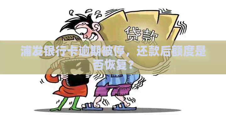 浦发银行卡逾期被停，还款后额度是否恢复？