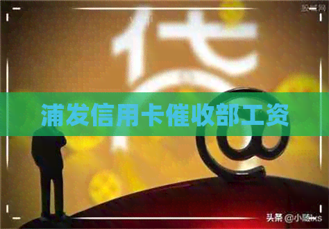 浦发信用卡部工资
